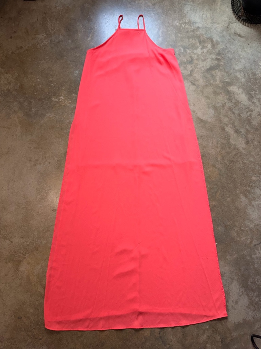 Gianni Bini Coral-Red Maxi Slip Dress